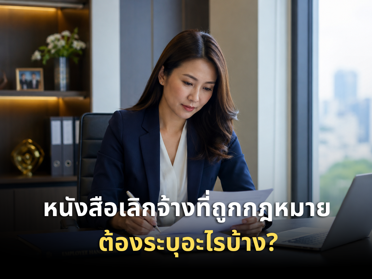 หนังสือเลิกจ้างที่ถูกกฎหมาย ต้องระบุอะไรบ้าง  และโครงร่างตัวอย่างสำหรับนายจ้าง