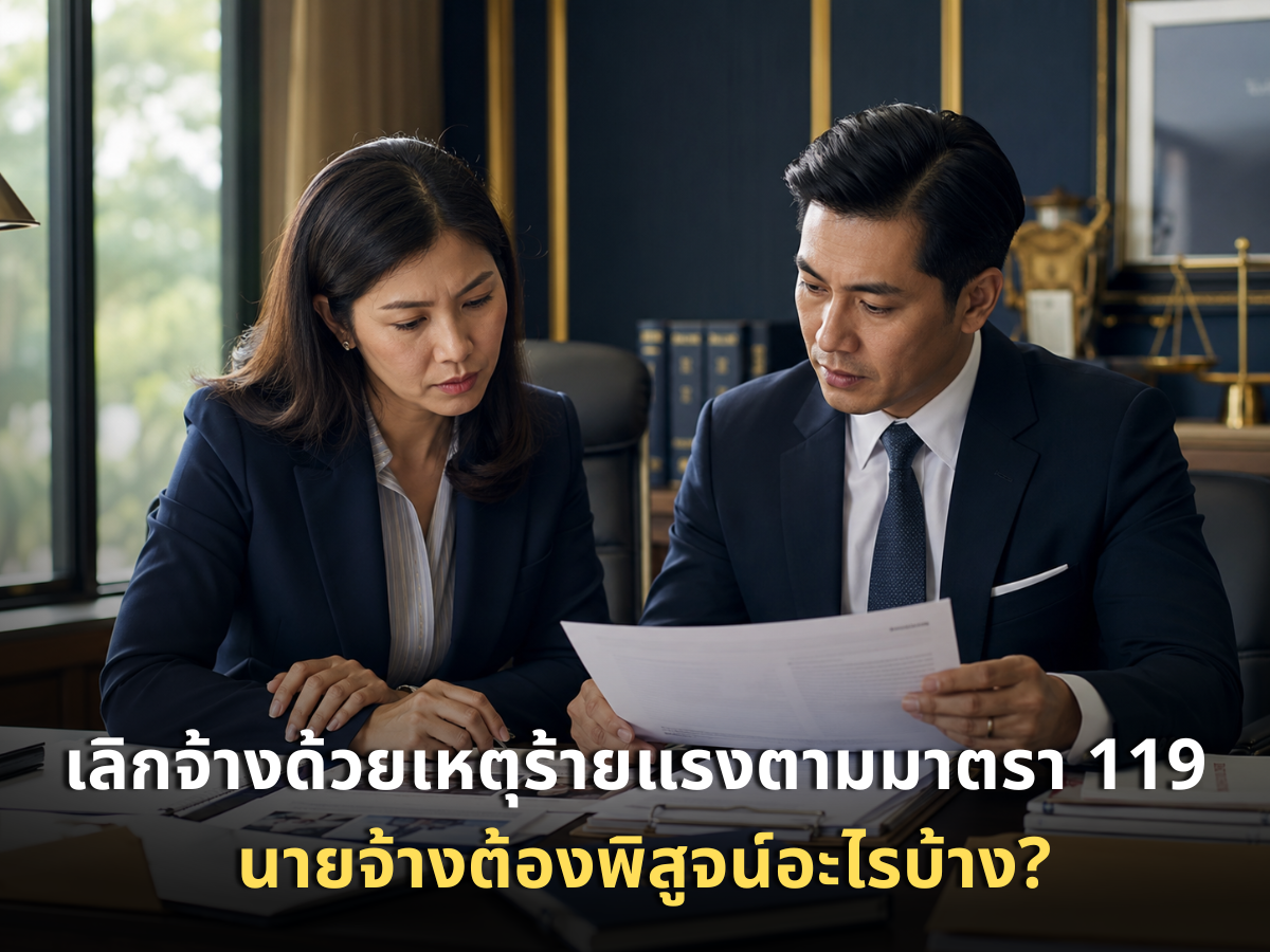 เลิกจ้างด้วยเหตุร้ายแรงตามมาตรา 119 ไม่ต้องจ่ายค่าชดเชย นายจ้างต้องพิสูจน์อะไรบ้าง